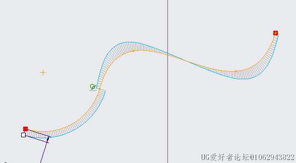 属于G1连接，G1样条曲线和线相切连接但是曲率不连续
