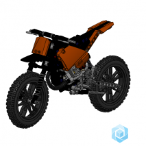 分享一个摩托车乐高拼图三维模型