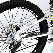 给大家分享一个SW山地自行车装配模型