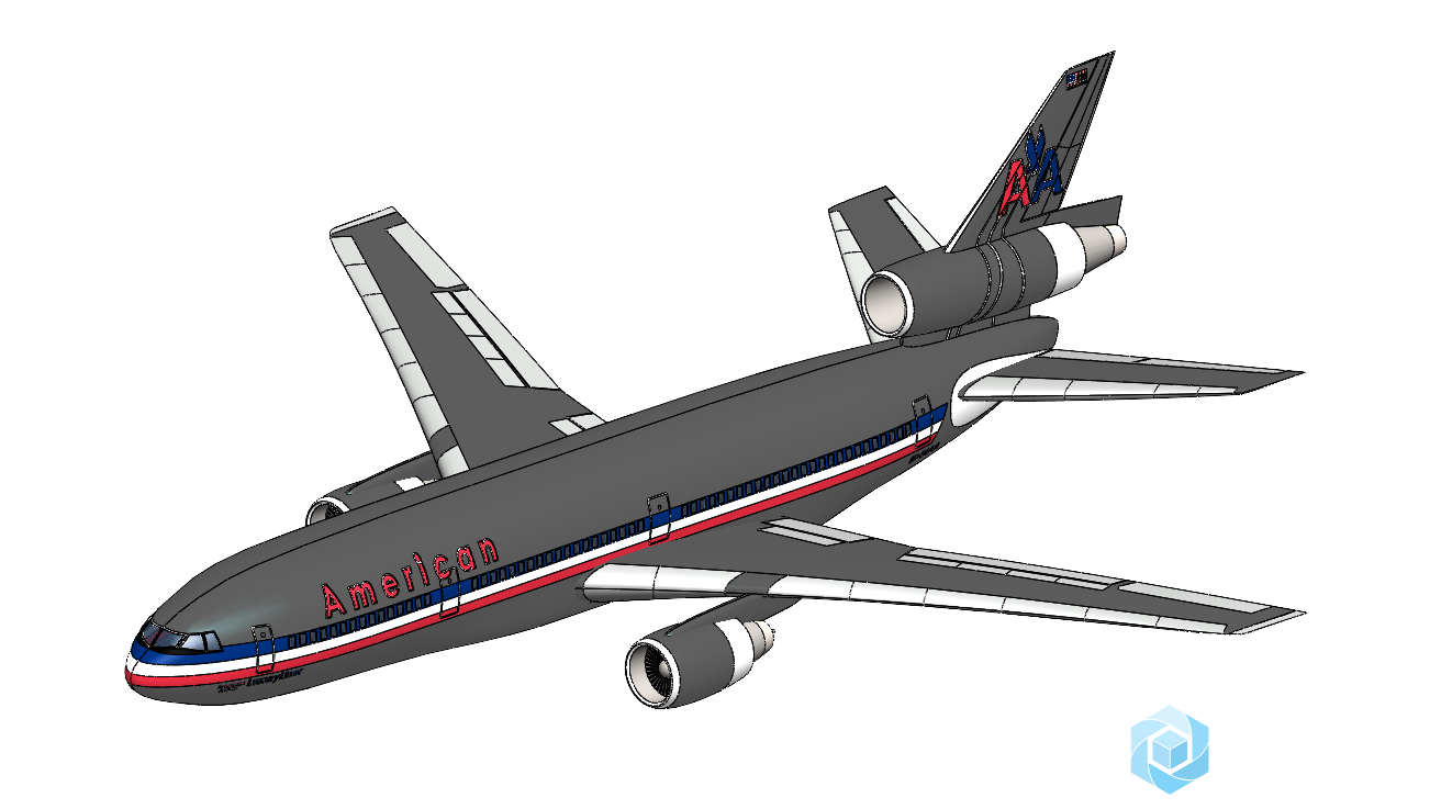 美国航空dc10客机画法图片