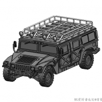 分享一个SolidWorks绘制的悍马小车模型