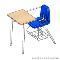分享SolidWorks一体式课桌椅