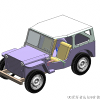 分享NX绘制的玩具吉普车模型
