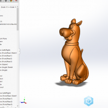 分享带参的SolidWorks玩具狗模型