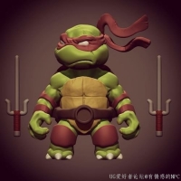 分享一个mini忍者神龟模型 3D打印格式