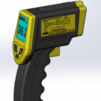 分享一个SolidWorks温度枪模型