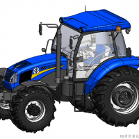 127个零件组成的拖拉机模型，SolidWorks格式很精致