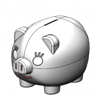 分享一个SolidWorks小猪储蓄罐
