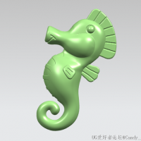 逆向建模海马玩具模型