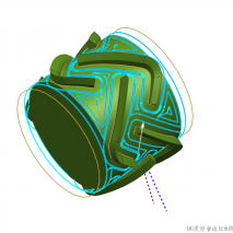 NX零件编程练习模型分享253--四轴刀路转曲线