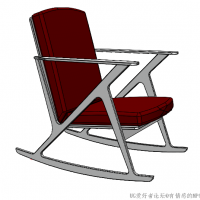 分享一把SolidWorks画的摇椅