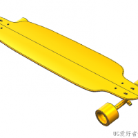 分享一个NX绘制的全参滑板模型