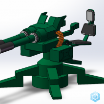 分享SolidWorks激光枪3D模型