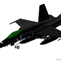 F18战斗机 模型是小平面体的
