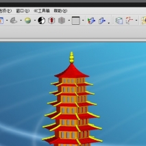 宝塔UG三维模型下载