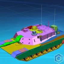 M1A1坦克建模附3D图档下载