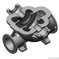 分享一个SolidWorks离心泵壳模型 带图纸很复杂